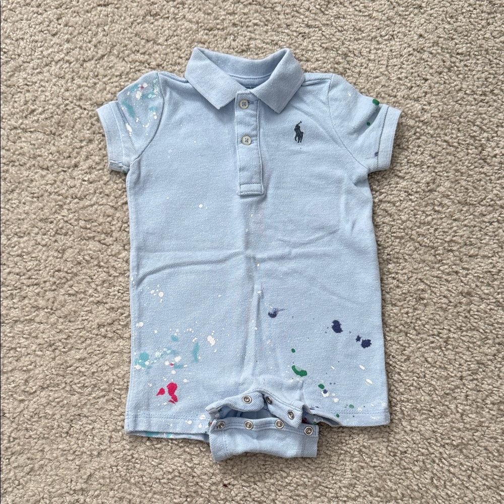 Polo Ralph Lauren Romper with Paint Splatter